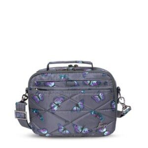 Lug Roundabout XL Butterfly Grey Convertible Crossbody Wallet, Unisex with Dual-